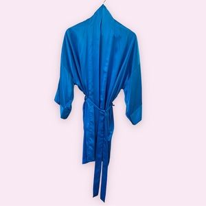 Silk Cerulean Blue Robe